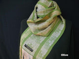 Crackle weave scarves